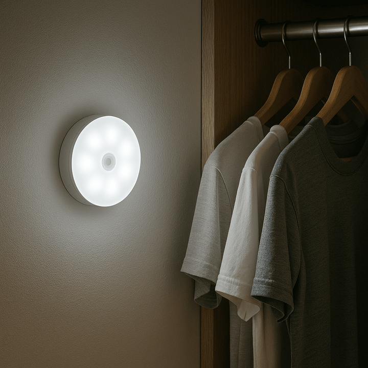 Skanto | Oppladbar bevegelsessensor LED-lampe | Energisparende, USB-oppladbar og ideell for ganger, trapper, garderober og skap
