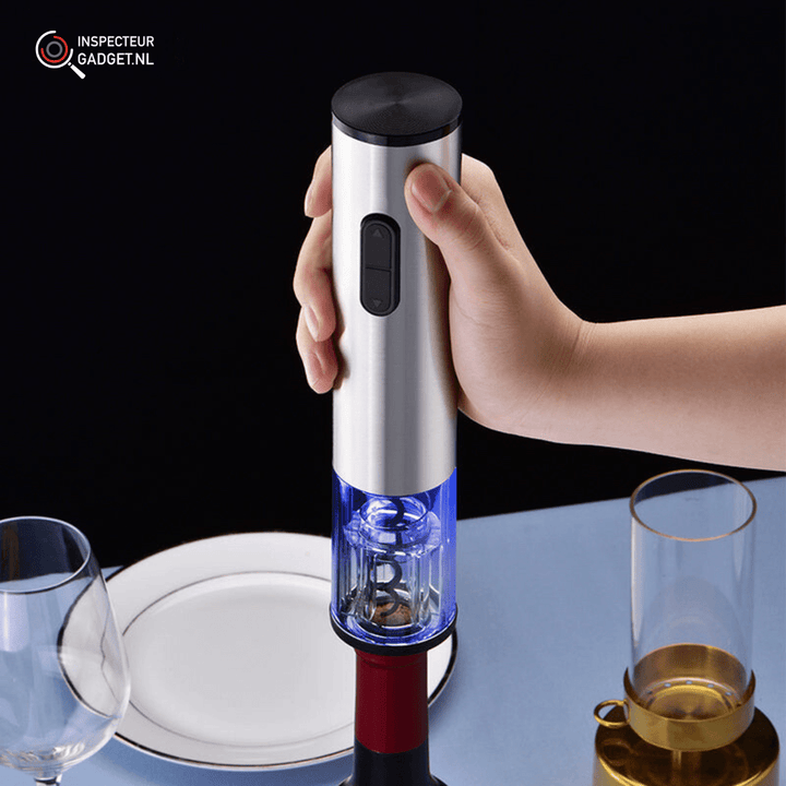 Vinolux 4-i-1 Elektrisches Weinöffner-Set – Korkenzieher, Folienschneider, Belüfter & Vakuumverschluss