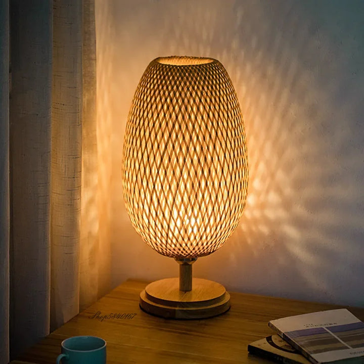 Skanto | Vintage Bambus Bordlampe - TimberGlow