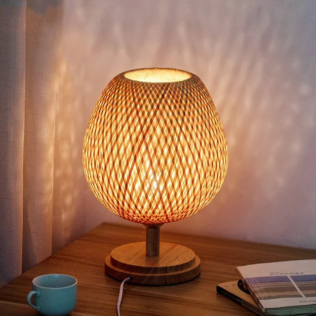 Skanto | Vintage Bambus Bordlampe - TimberGlow