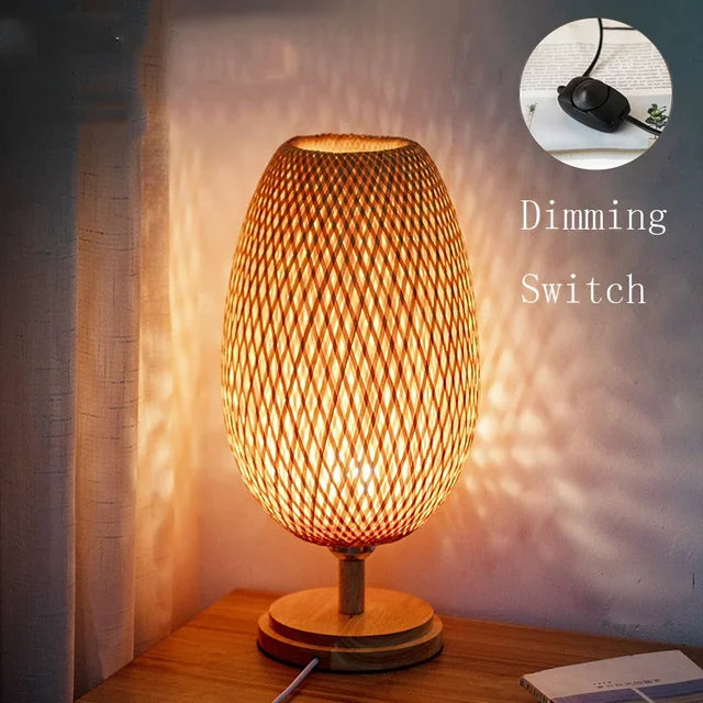 Skanto | Vintage Bambus Bordlampe - TimberGlow