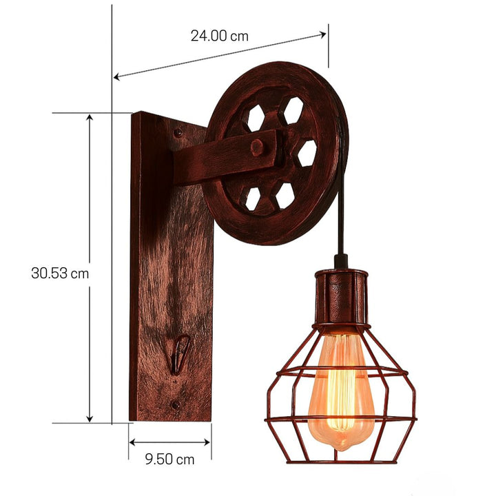 Skanto | Vintage Industriell LED Vegglampe - IronGlare