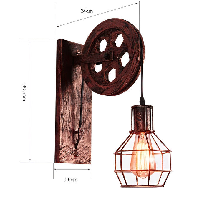 Skanto | Vintage Industrial LED Vegglampe - IronGlare