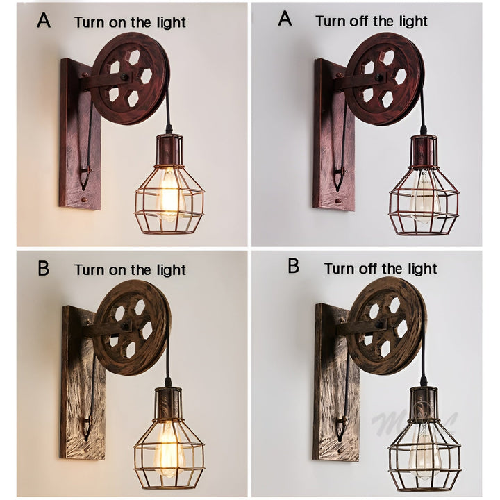 Skanto | Vintage Industriell LED Vegglampe - IronGlare
