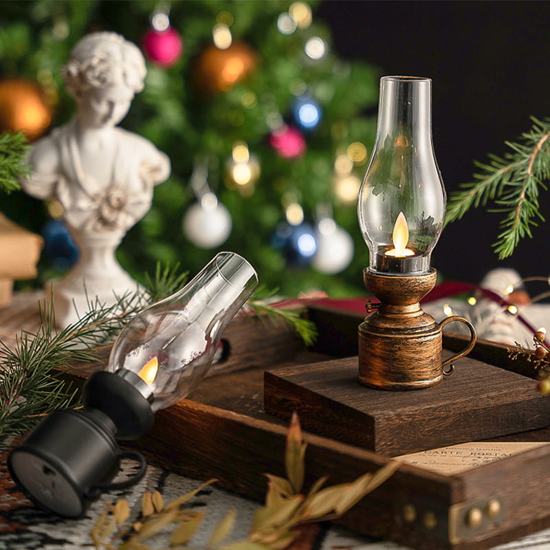 Skanto | LED Bordlampe med Vintage Lantern Stil