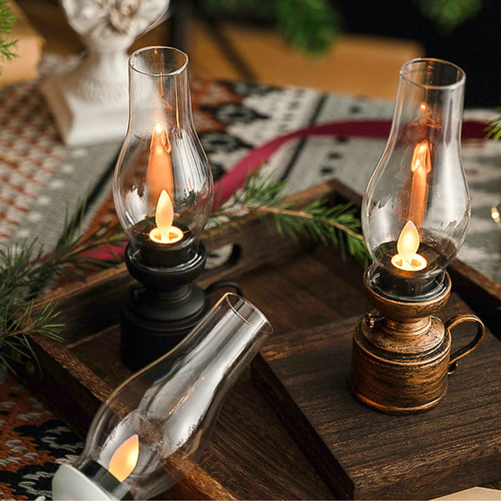 Skanto | LED Bordlampe med Vintage Lantern Stil