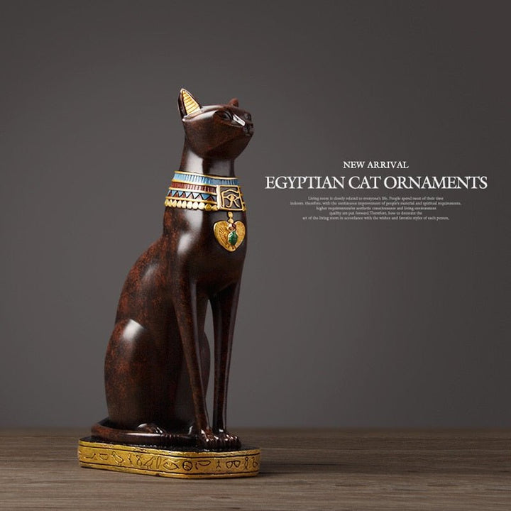 Skanto | Vintage stil luksuriøs egyptisk katteskulptur