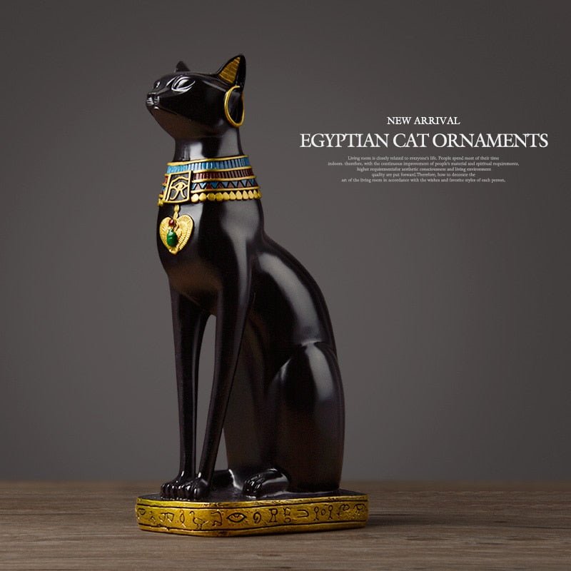 Skanto | Vintage stil luksuriøs egyptisk katteskulptur