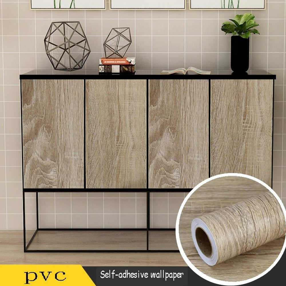 Vinyl Treverk Klistremerker Garderobe Kabinett Bord Møbel Renovering | Skanto