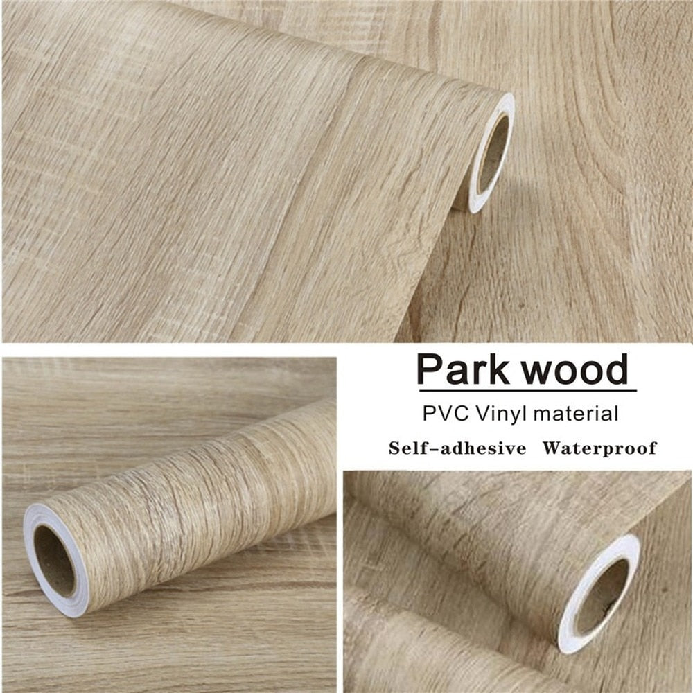Vinyl Treverk Klistremerker Garderobe Kabinett Bord Møbel Renovering | Skanto
