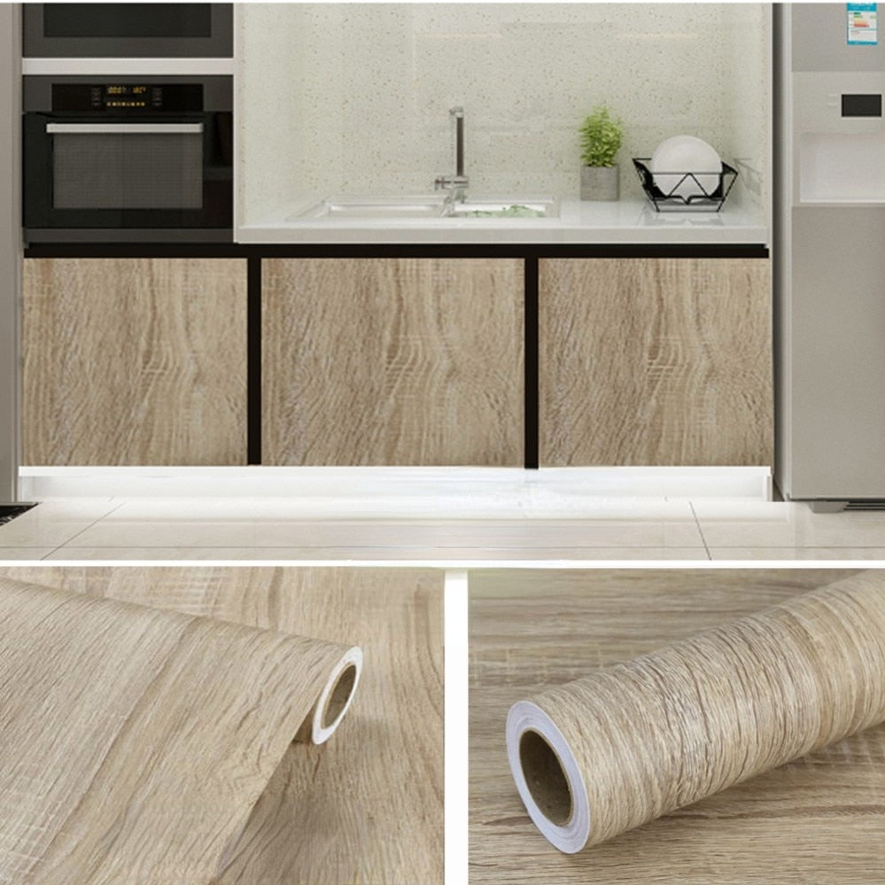 Vinyl Treverk Klistremerker Garderobe Kabinett Bord Møbel Renovering | Skanto