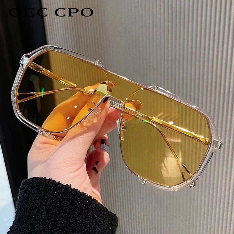 VOGUEVIEW SHADES – Übergroße quadratische Sonnenbrille med UV400- og photochromen Gläsern