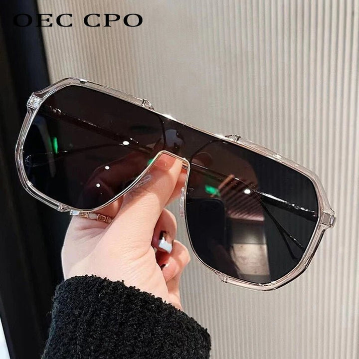 VOGUEVIEW SHADES – Übergroße quadratische Sonnenbrille med UV400- og photochromen Gläsern