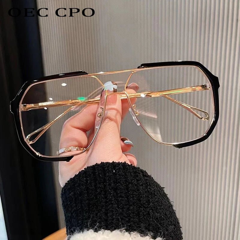 VOGUEVIEW SHADES – Übergroße quadratische Sonnenbrille med UV400- og photochromen Gläsern