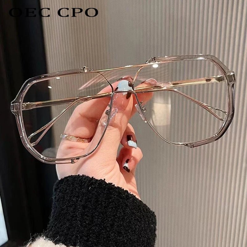 VOGUEVIEW SHADES – Übergroße quadratische Sonnenbrille med UV400- og photochromen Gläsern