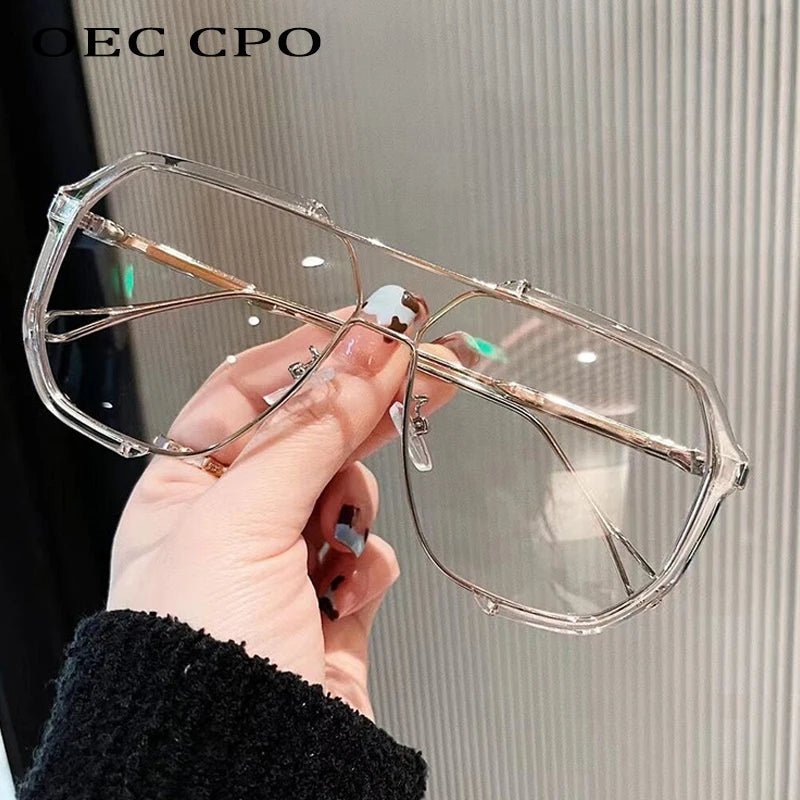VOGUEVIEW SHADES – Übergroße quadratische Sonnenbrille med UV400- og photochromen Gläsern