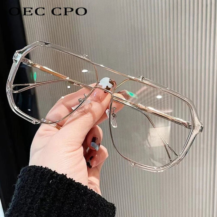 VOGUEVIEW SHADES – Übergroße quadratische Sonnenbrille med UV400- og photochromen Gläsern