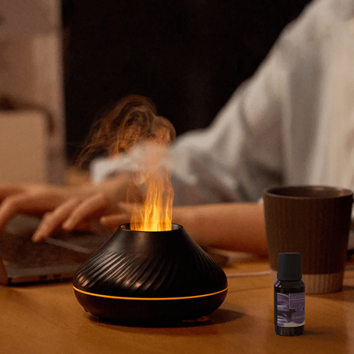 Skanto | Vulkan Flamme Effekt Luftfukter og Aroma Diffuser