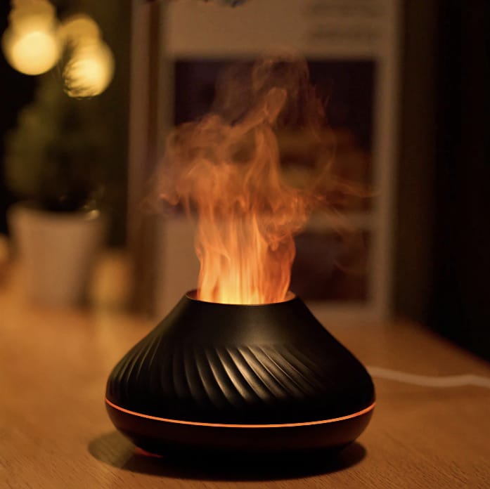 Skanto | Vulkan Flamme Effekt Luftfukter og Aroma Diffuser