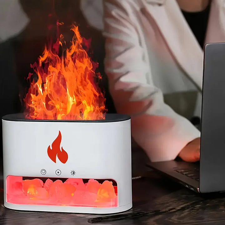 Vulkan Air Luftfukter & aroma diffuser 240 ml med krystall salt | Skanto