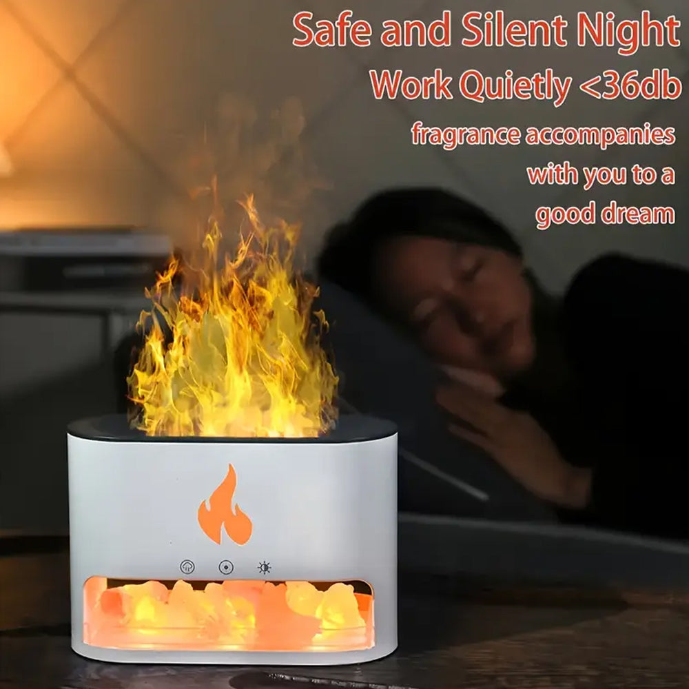 Vulkan Air Luftfukter & aroma diffuser 240 ml med krystall salt | Skanto