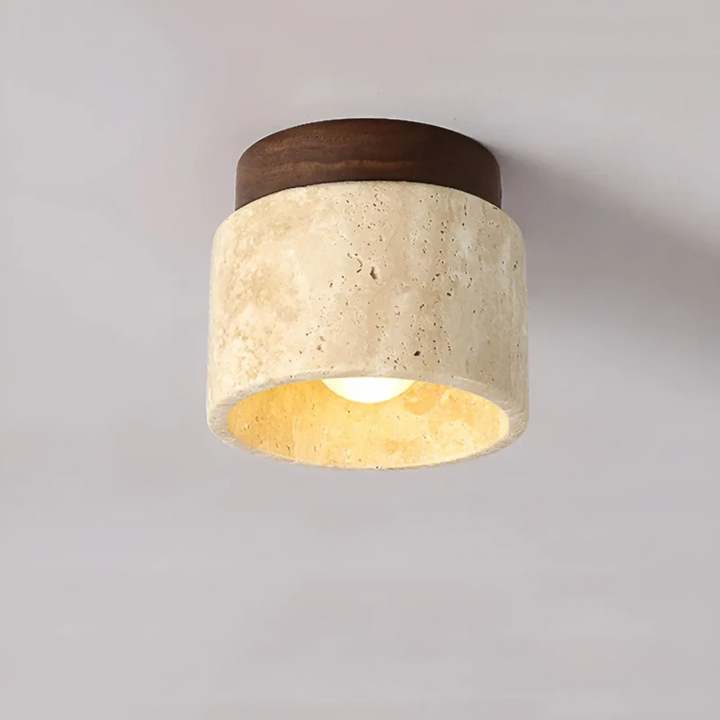 Skanto | Wabi Sabi Gul Marmor Japansk Taklampe - TranquilStone