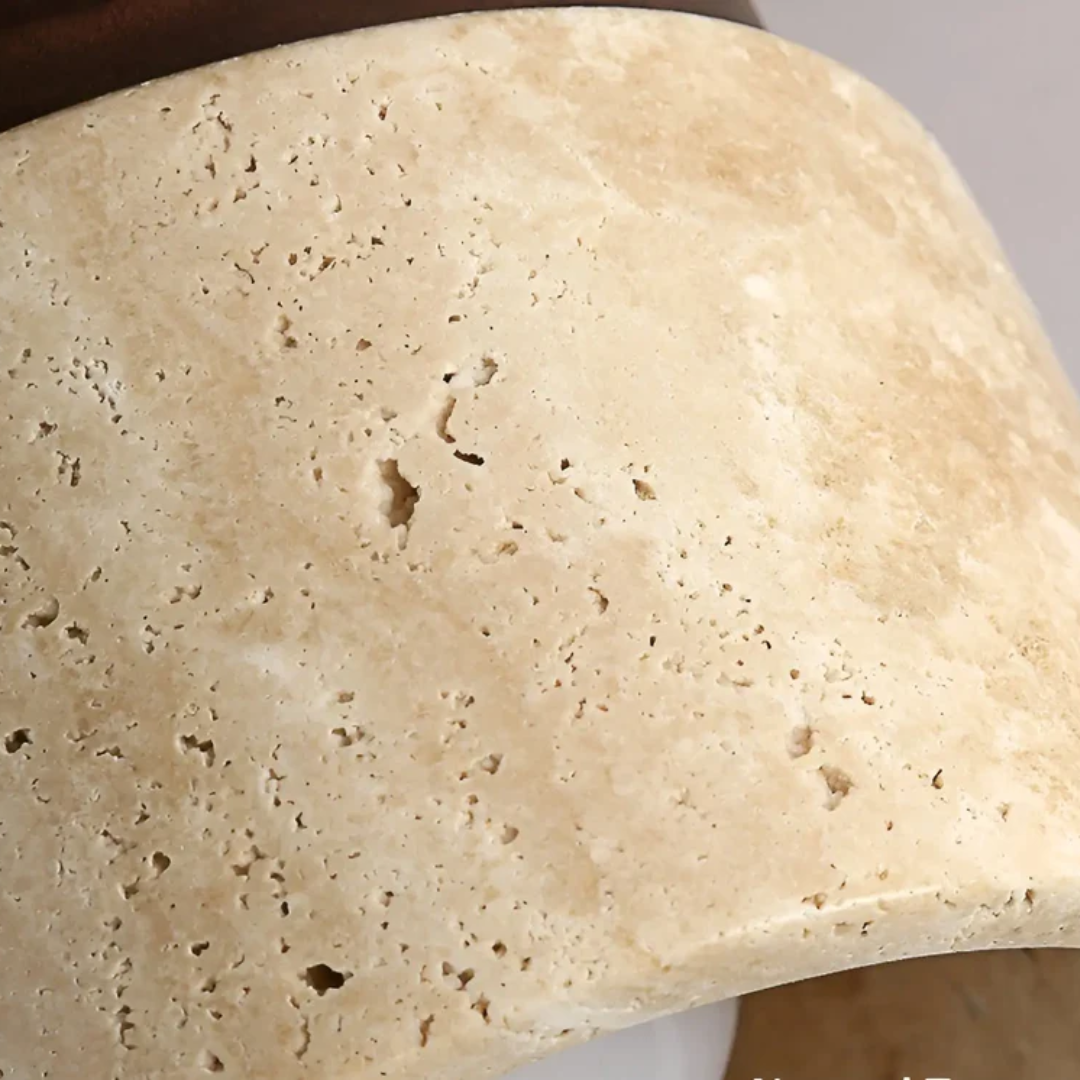 Skanto | Wabi Sabi Gul Marmor Japansk Taklampe - TranquilStone