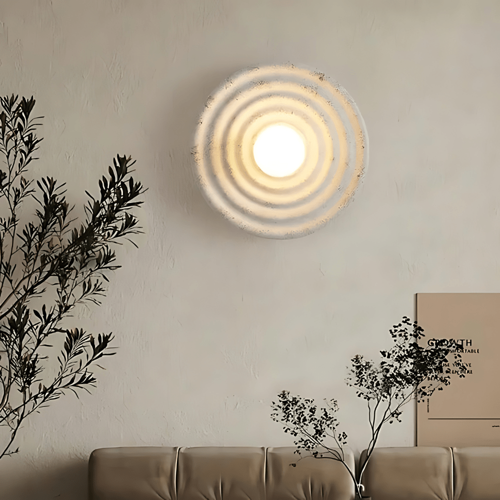 Skanto | Wabi-Sabi Japandi Vegglampe med mykt atmosfærisk lys