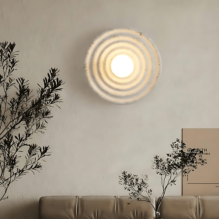 Skanto | Wabi-Sabi Japandi Vegglampe med mykt atmosfærisk lys