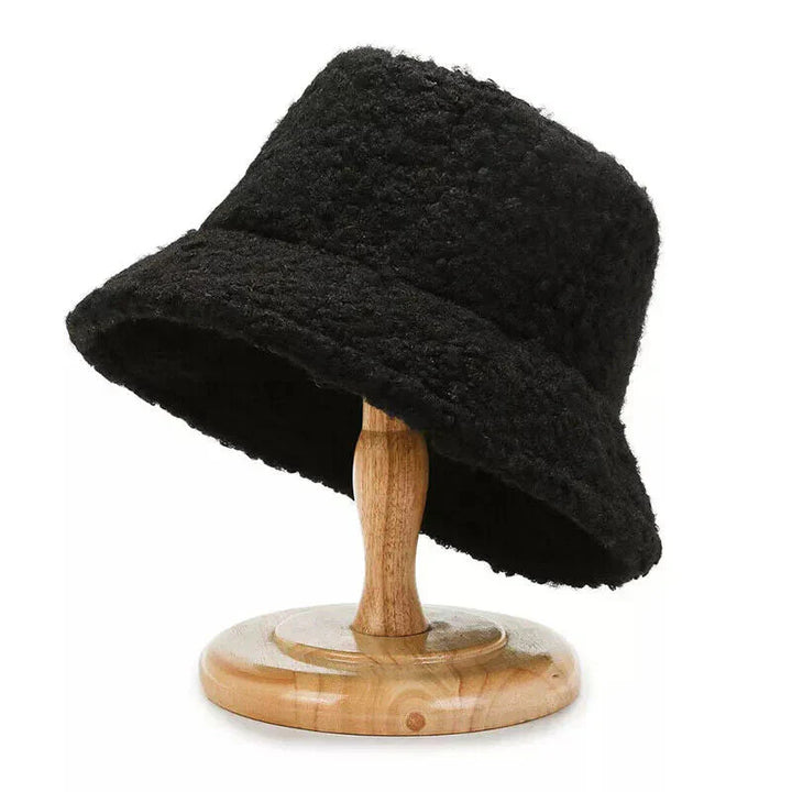 Skanto | Livia Kvinne Teddy Bucket Hat Varm Lammeull