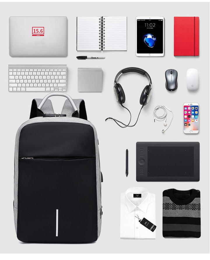 Vanntett anti-tyveri ryggsekk med USB-ladeport – SafeCarry | Skanto