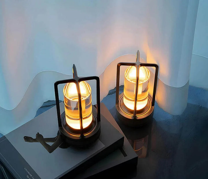 Skanto | Vanntett og Bærbar Krystall Bordlampe - AuroraGlow