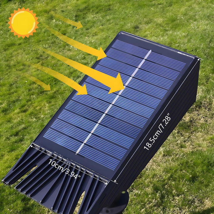 Skanto | Vanntett solenergi LED multi-zoom spotlight | Justerbar zoom. Miljøvennlig og ideell for hage- og utendørs landskapsbelysning