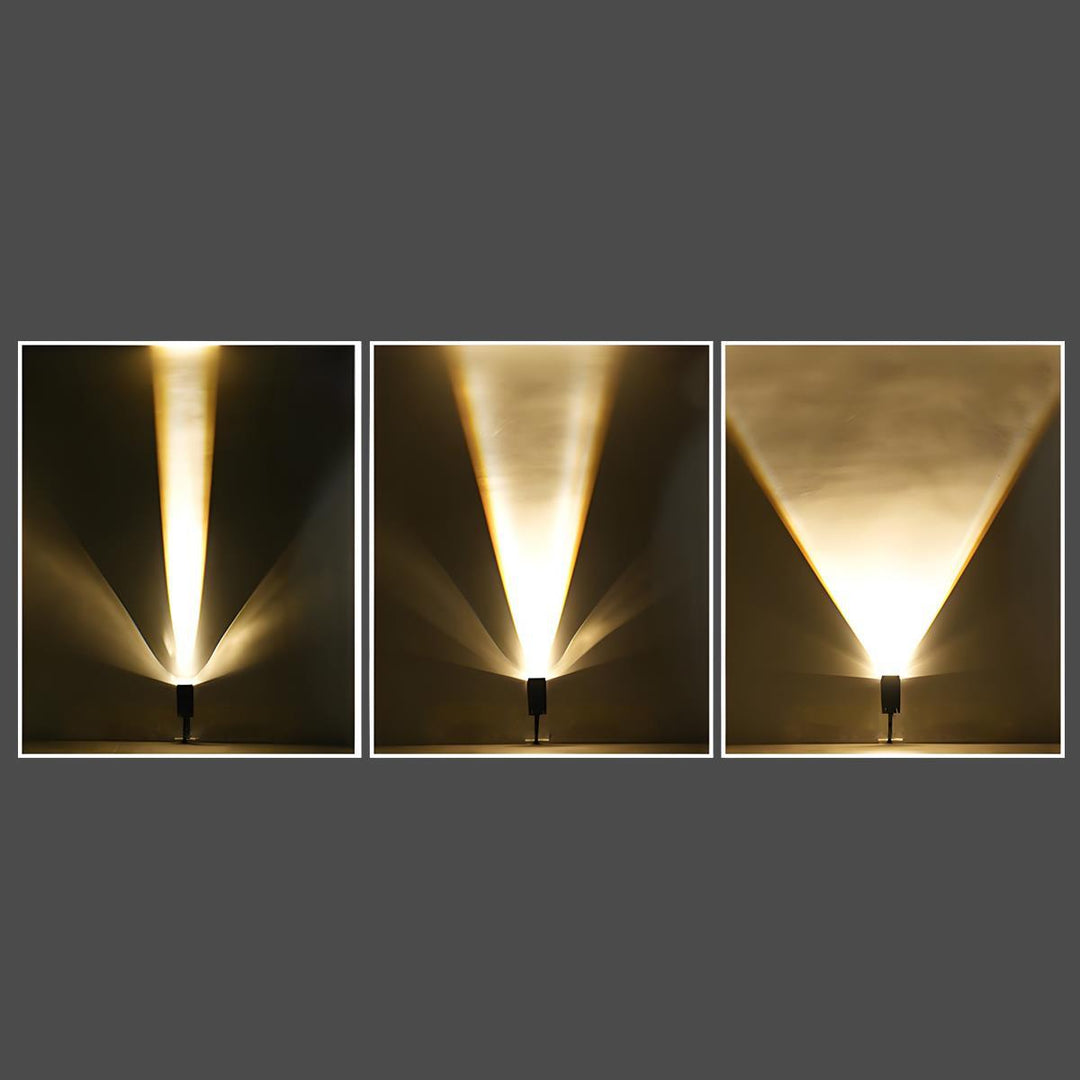 Skanto | Vanntett solenergi LED multi-zoom spotlight | Justerbar zoom. Miljøvennlig og ideell for hage- og utendørs landskapsbelysning