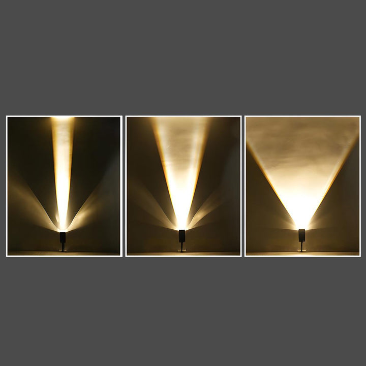 Skanto | Vanntett solenergi LED multi-zoom spotlight | Justerbar zoom. Miljøvennlig og ideell for hage- og utendørs landskapsbelysning