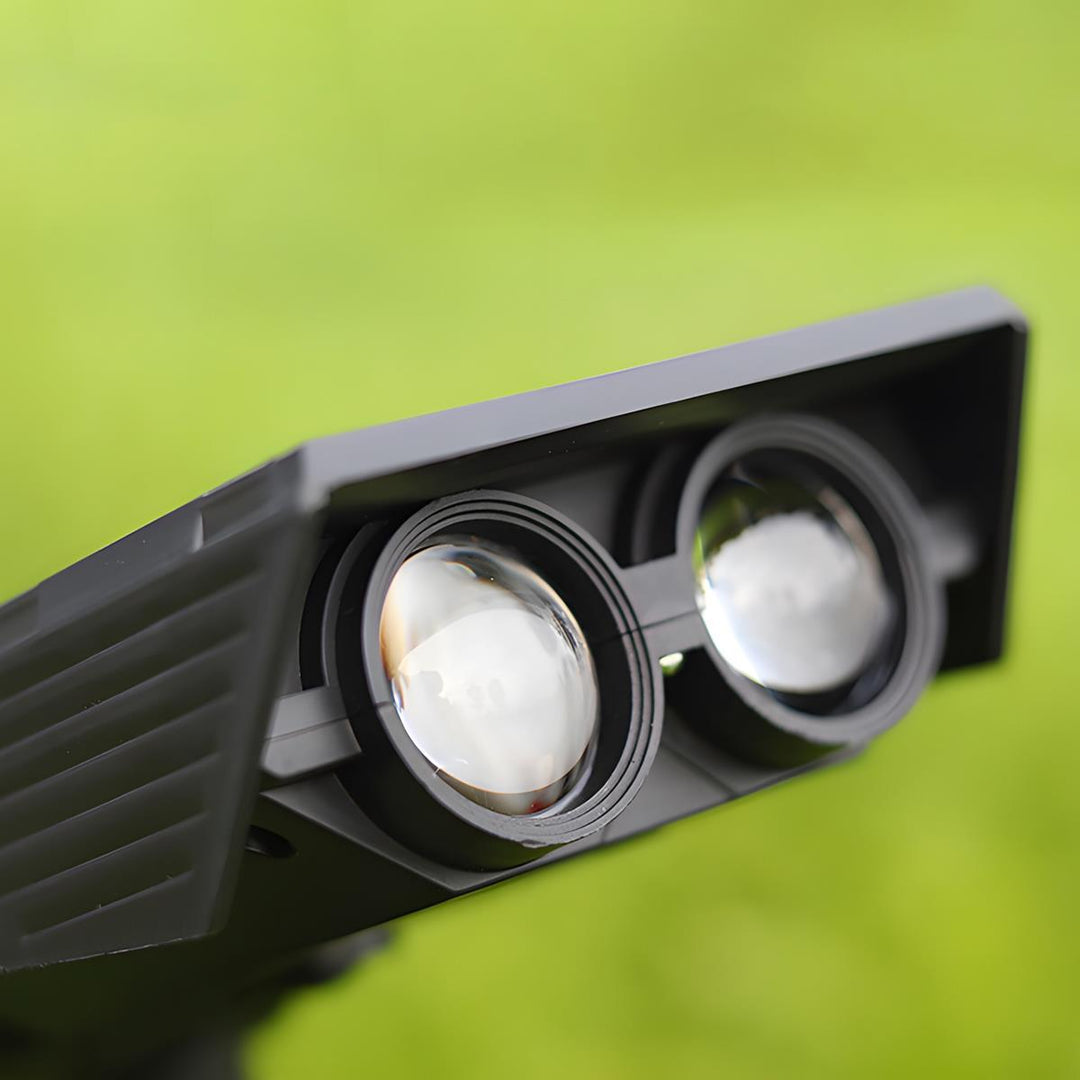 Skanto | Vanntett solenergi LED multi-zoom spotlight | Justerbar zoom. Miljøvennlig og ideell for hage- og utendørs landskapsbelysning
