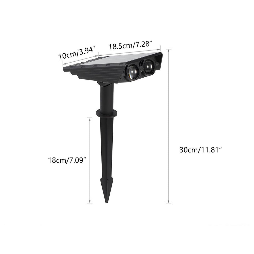 Skanto | Vanntett solenergi LED multi-zoom spotlight | Justerbar zoom. Miljøvennlig og ideell for hage- og utendørs landskapsbelysning