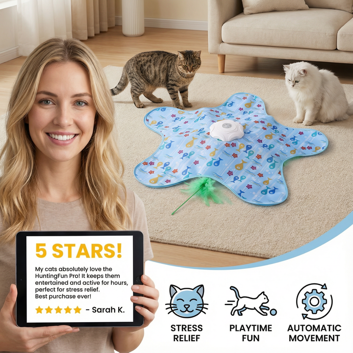 HuntingFun Pro – Automatisk kattelekebil for stressavlastning og leketid moro Skanto
