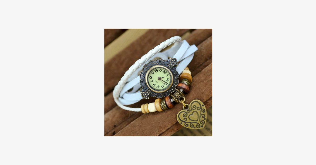 Skanto | Hjerte Vintage Wrap Klokke