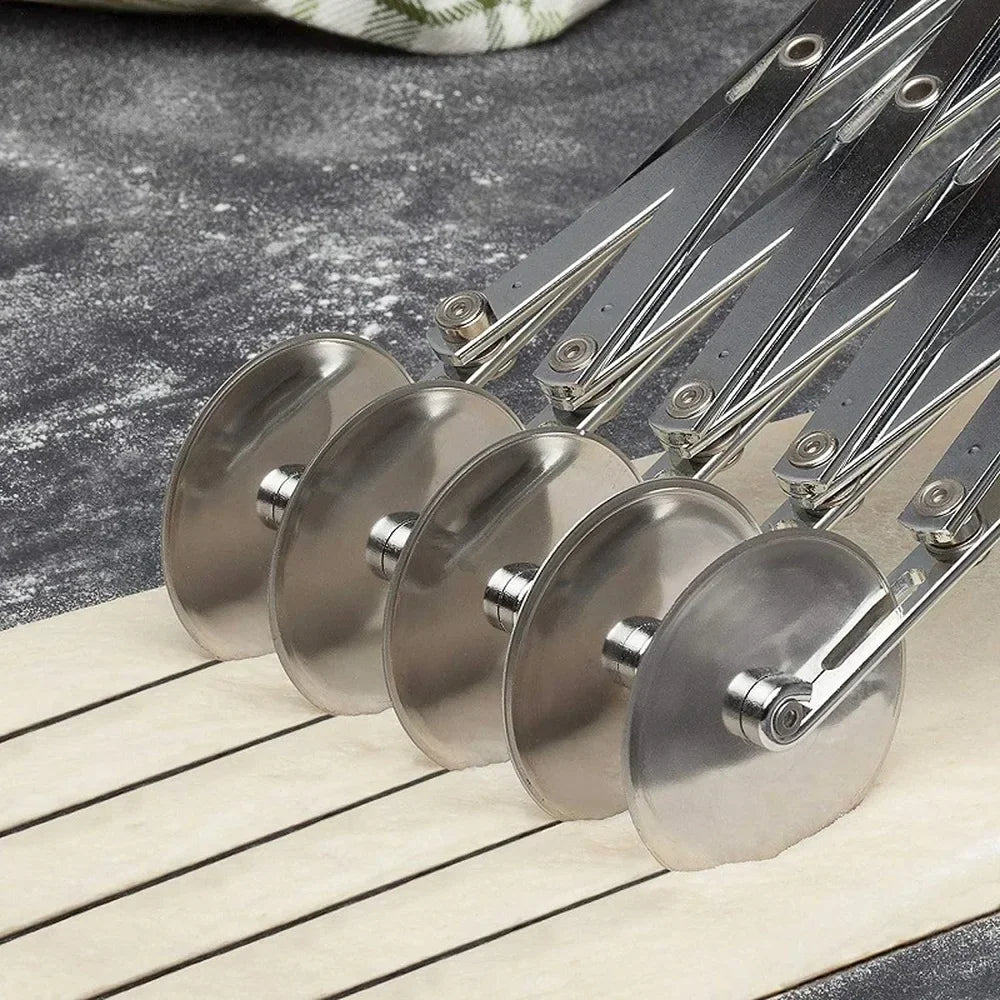 Hjul deig kutter divider rustfritt stål pasta bakverk roller verktøy | Skanto