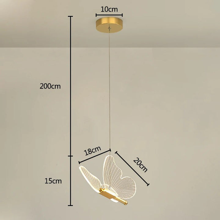 Skanto | Pendellampe Moderne Sommerfugl LED Veggarmatur