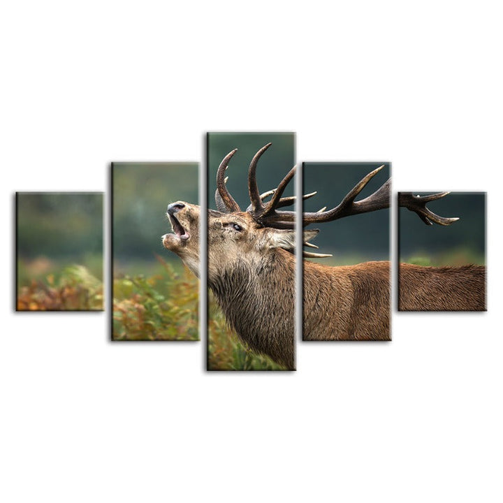 5 Pcs Blocking Moose - Canvas Wall Art Painting | Skanto