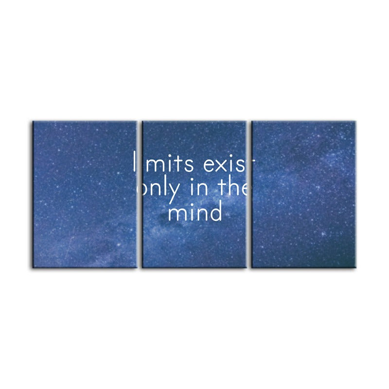 Galaxy Motivation-Canvas Veggkunst Maleri 3 Deler
