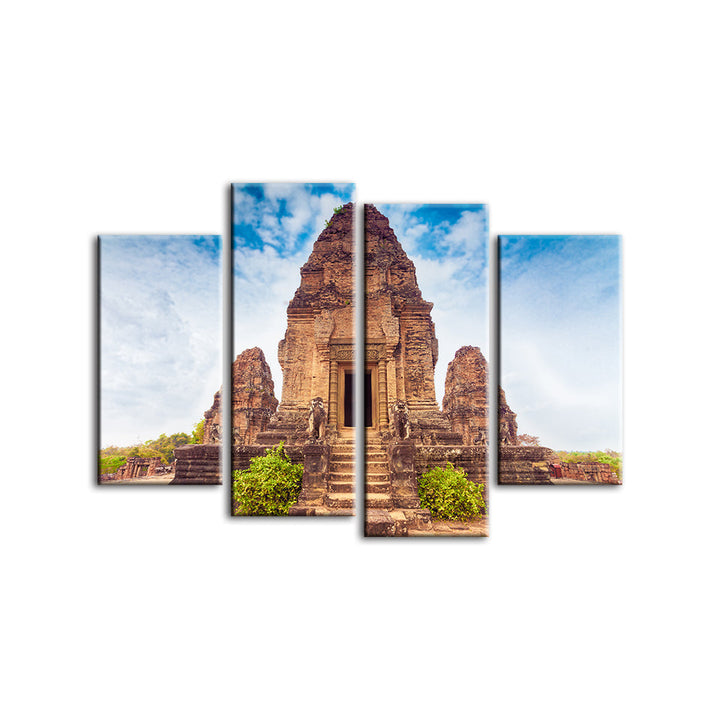 Ancient Temple 4 Piece - Canvas Wall Art Painting | Skanto