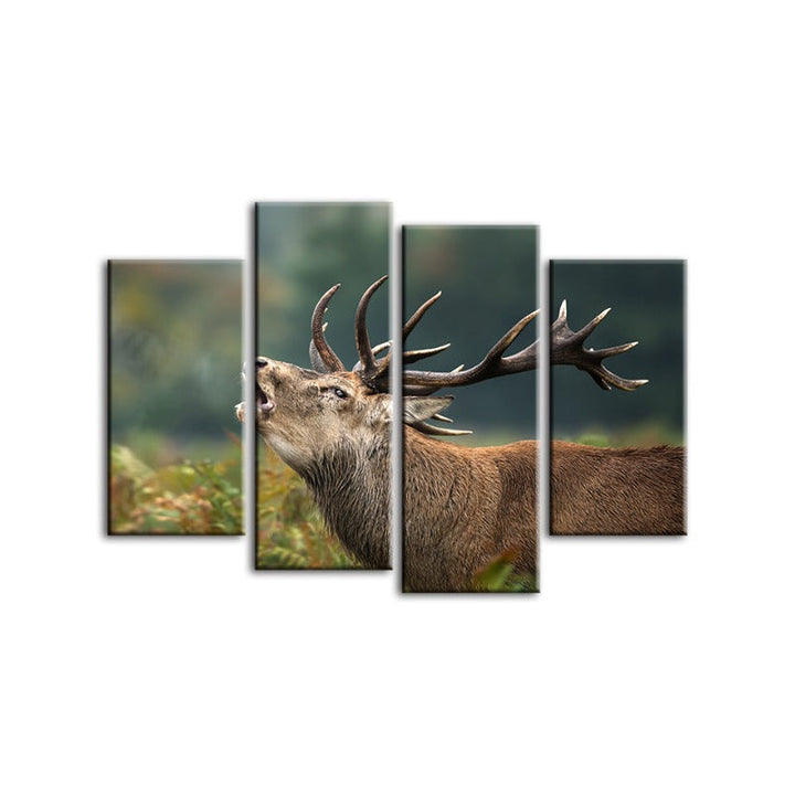 4 Delt Bleating Elk - Lerret Veggkunst Maleri | Skanto