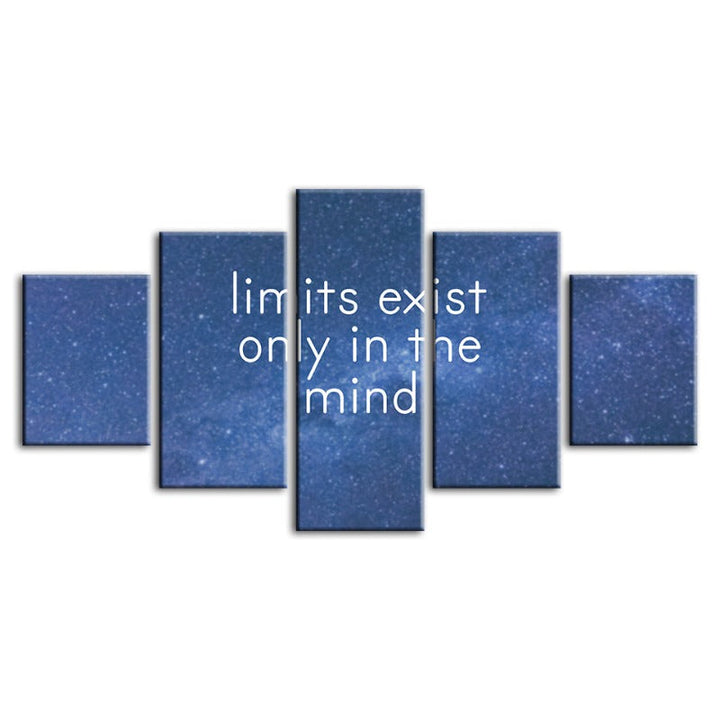 5-Piece Galaxy Motivation Canvas Wall Art Painting | Skanto