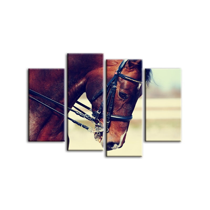 4-Piece Graceful Horse - Canvas Wall Art Painting | Skanto