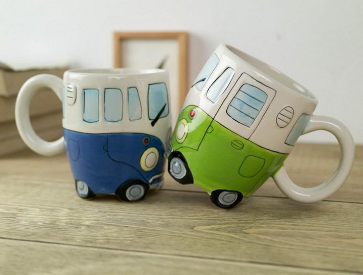 Skanto | GroovyCup Camperbus Krus – Retro Keramisk Kaffe Krus 330ml