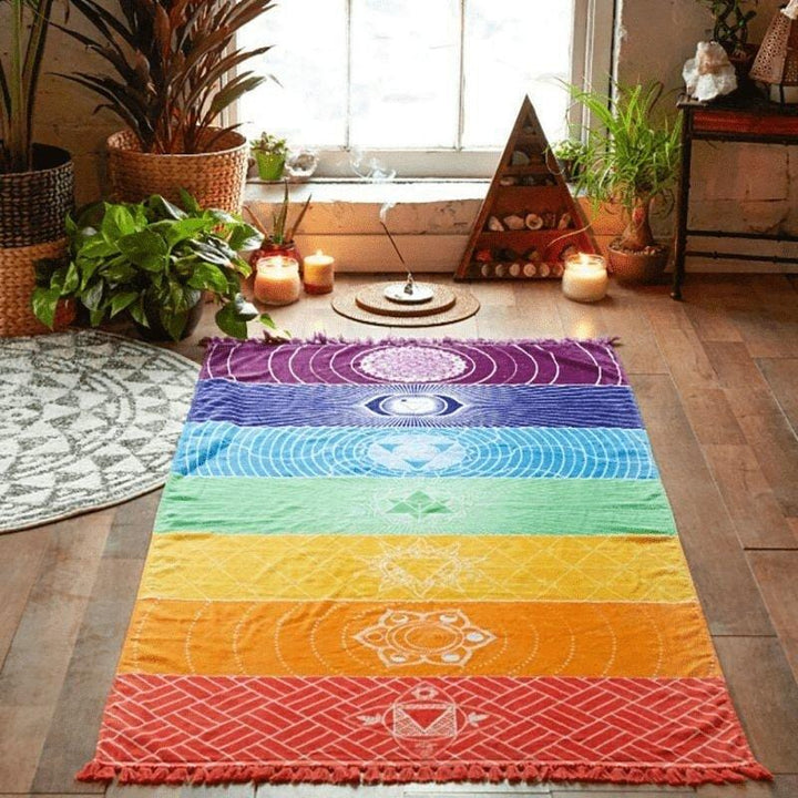 Skanto | 7 Chakra Regnbue Yoga Matte