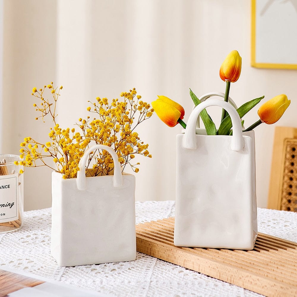 Skanto | Hvit Bag Porselen Vase